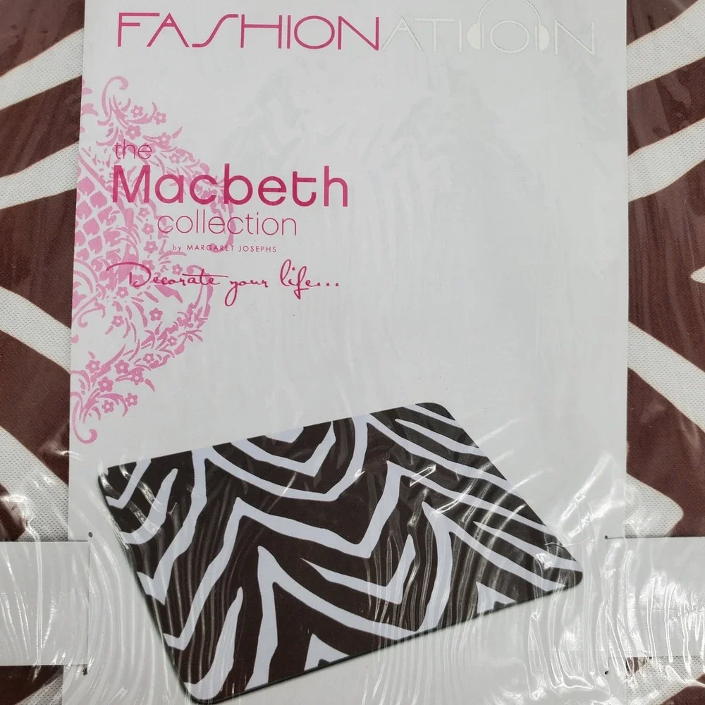Fashionation Macbeth Collection Zebra Chocolate Mouse Pad 2 Pk Margaret Josephs